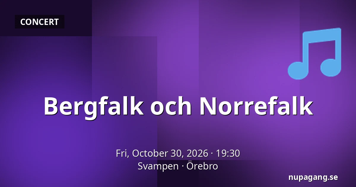 Bergfalk och Norrefalk — Svampen, Örebro