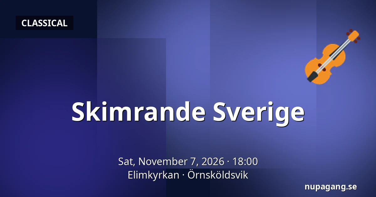 Skimrande Sverige — Elimkyrkan, Örnsköldsvik