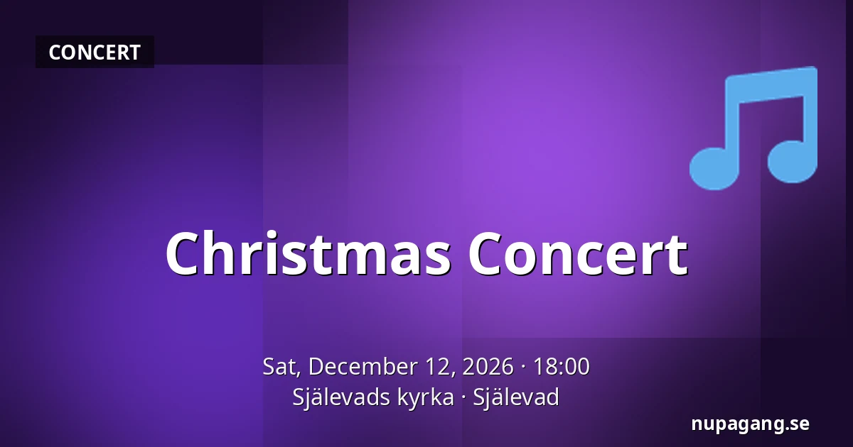 Christmas Concert — Själevads kyrka, Själevad