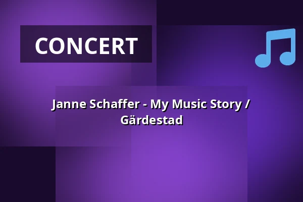 Janne Schaffer - My Music Story / Gärdestad — Västerås Kongress, Västerås