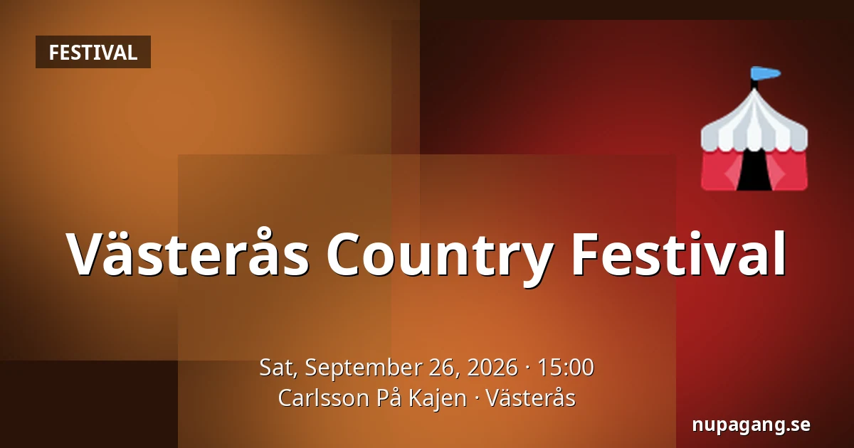 Västerås Country Festival — Carlsson På Kajen, Västerås