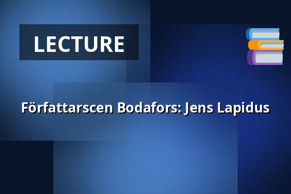 Författarscen Bodafors: Jens Lapidus — Kulturgatan, Magasinet, Bodafors