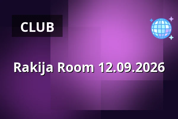 Rakija Room 12.09.2026 — Stage Social Club, Borås