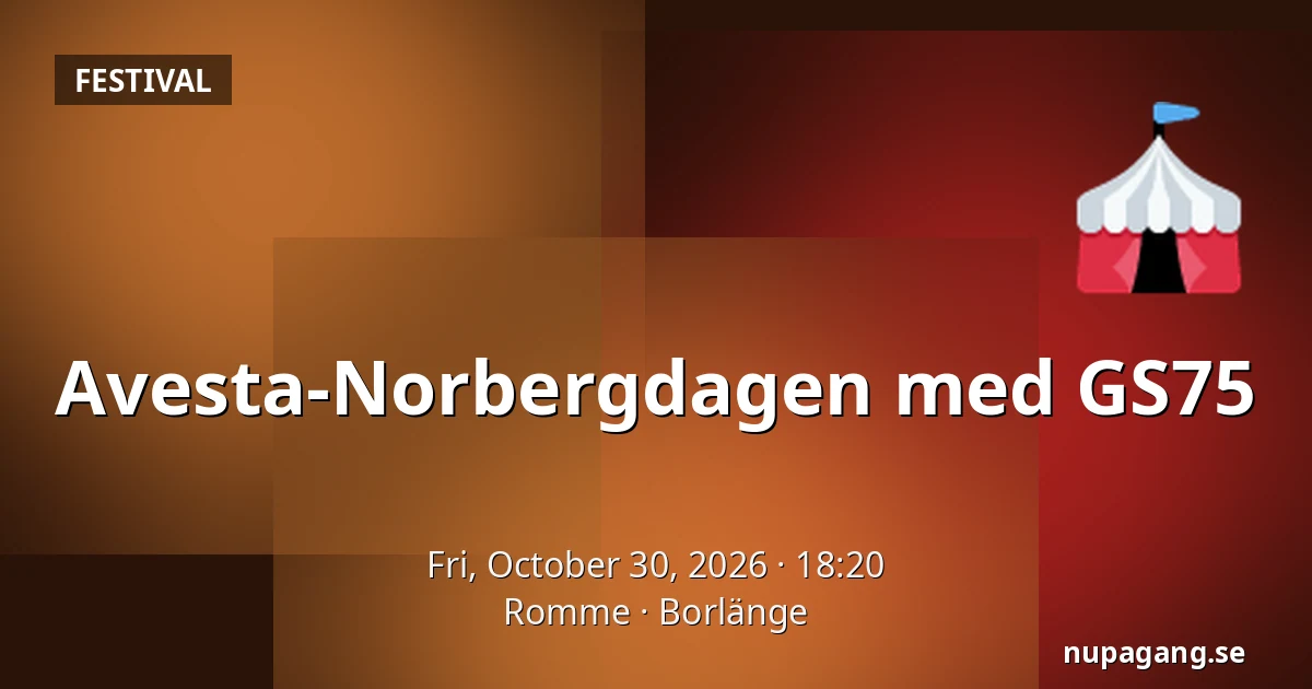 Avesta-Norbergdagen med GS75 — Romme, Borlänge
