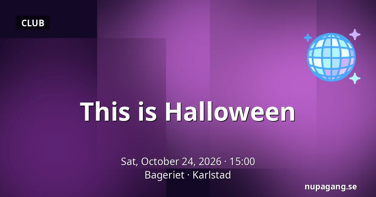This is Halloween — Bageriet, Karlstad