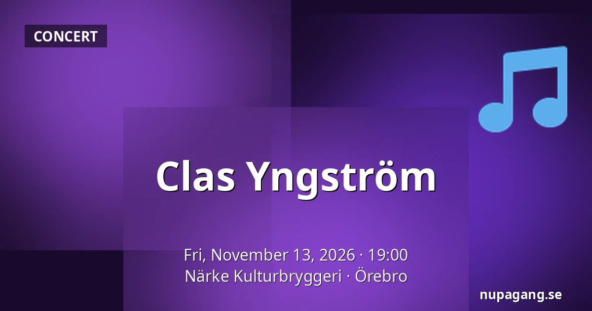 Clas Yngström — Närke Kulturbryggeri, Örebro