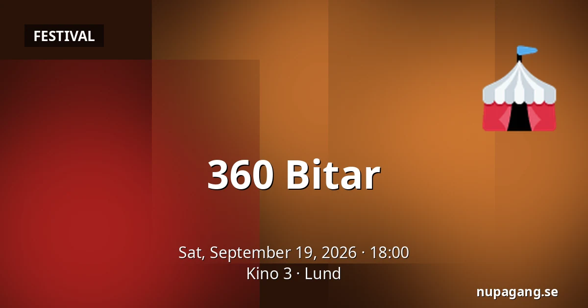 360 Bitar — Kino 3, Lund