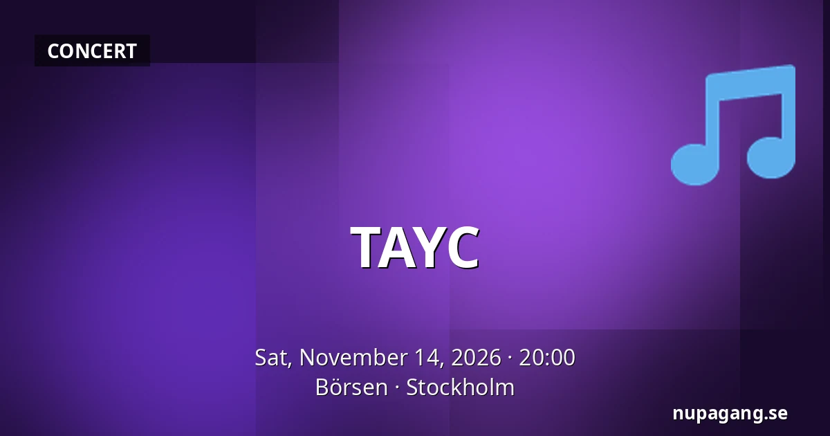 TAYC — Börsen, Stockholm