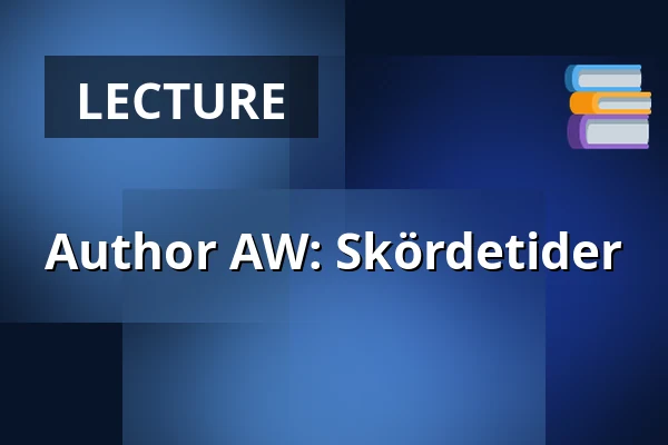 Author AW: Skördetider — Tingshuset onumrerat, Dalby