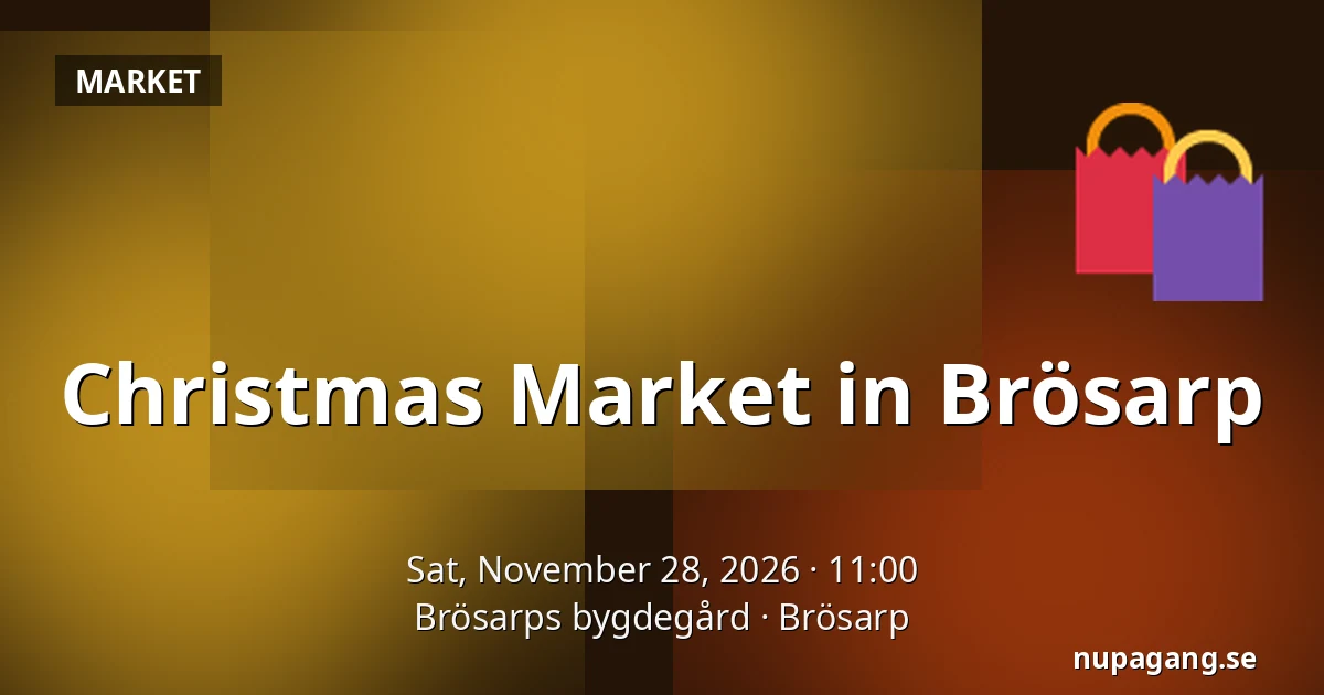 Christmas Market in Brösarp — Brösarps bygdegård, Brösarp