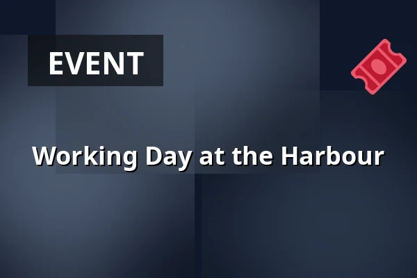 Working Day at the Harbour — galleri insikten, röda stugan, Åstol