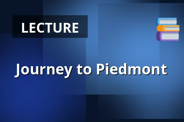 Journey to Piedmont — Salong Regina, Strängnäs, Strängnäs