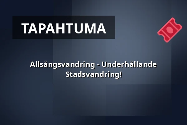 Allsångsvandring - Underhållande Stadsvandring! — Raoul Wallenbergs Torg, Tukholma