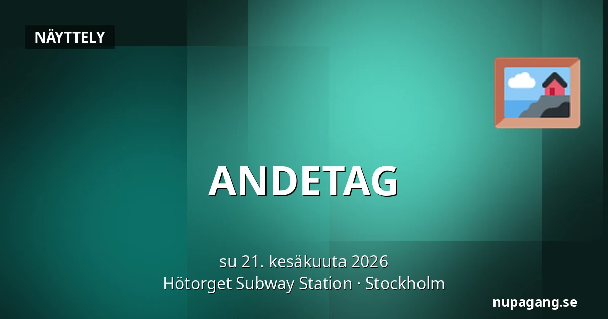ANDETAG — Hötorget Subway Station, Tukholma