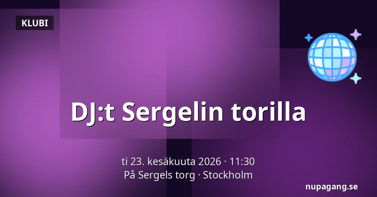 DJ:t Sergelin torilla — På Sergels torg, Tukholma