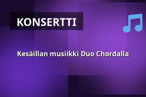 Kesäillan musiikki Duo Chordalla — Musikvalvet Baggen, Tukholma