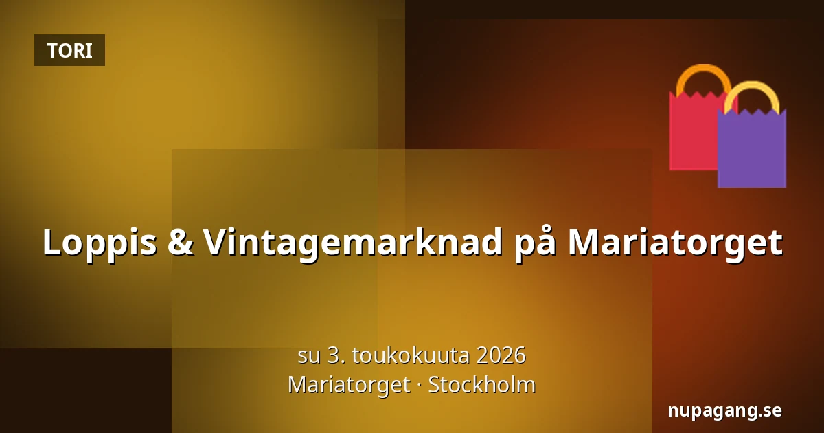 Loppis & Vintagemarknad på Mariatorget — Mariatorget, Tukholma