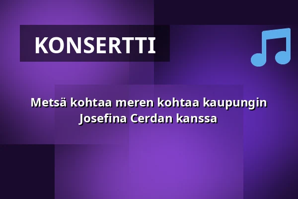 Metsä kohtaa meren kohtaa kaupungin Josefina Cerdan kanssa — På Sergels torg, Tukholma