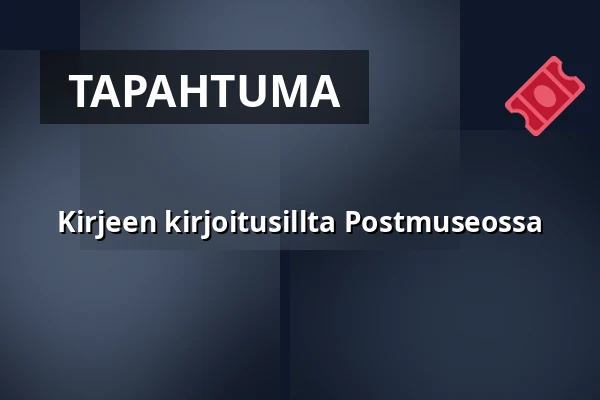 Kirjeen kirjoitusillta Postmuseossa — Postmuseum, Tukholma