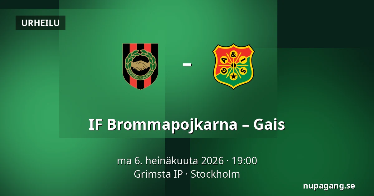 IF Brommapojkarna – Gais — Grimsta IP, Tukholma