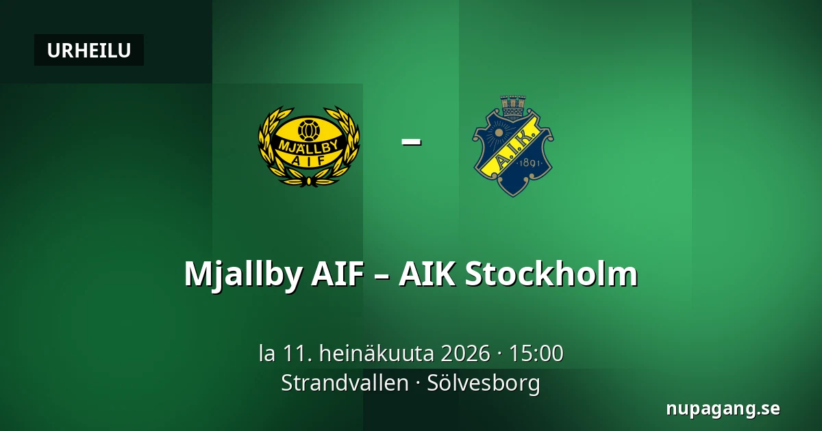 Mjallby AIF – AIK Stockholm — Strandvallen, Sölvesborg