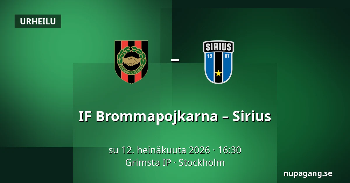 IF Brommapojkarna – Sirius — Grimsta IP, Tukholma