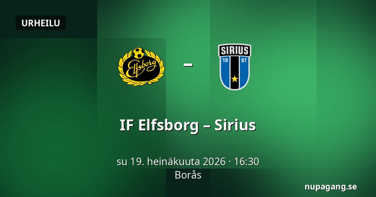 IF Elfsborg – Sirius — Borås