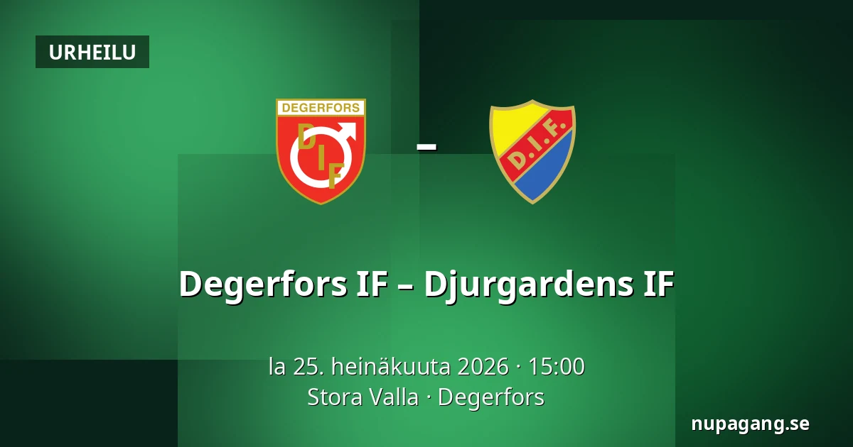 Degerfors IF – Djurgardens IF — Stora Valla, Degerfors