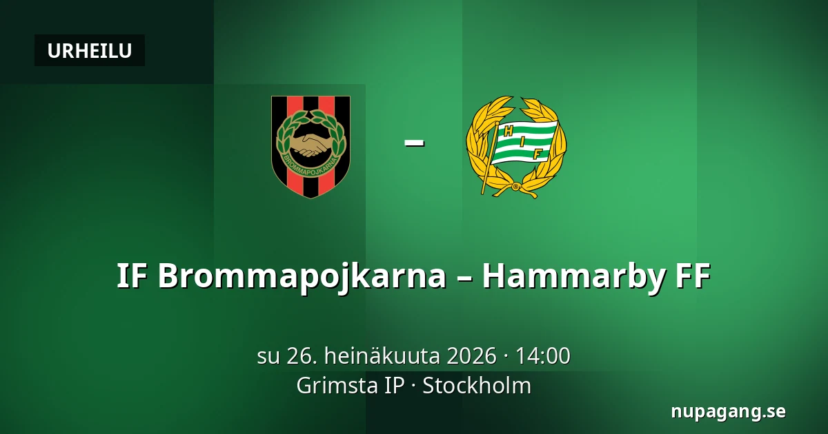 IF Brommapojkarna – Hammarby FF — Grimsta IP, Tukholma