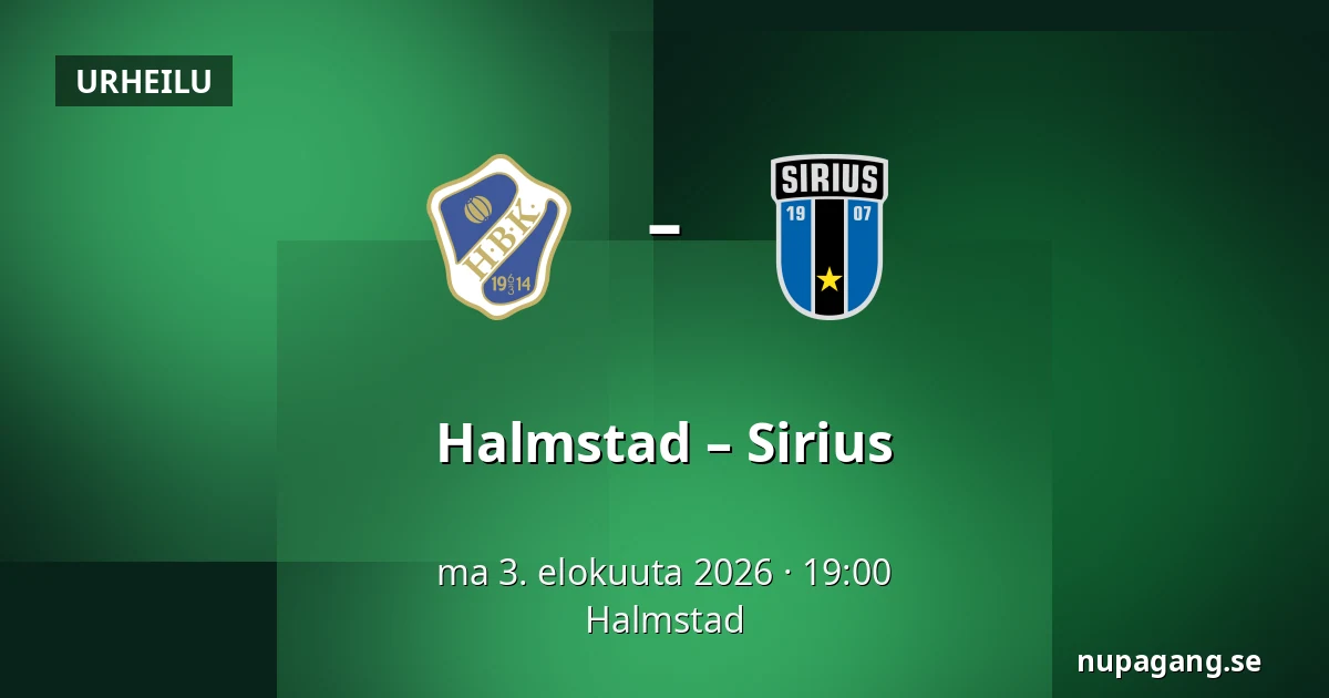 Halmstad – Sirius — Halmstad