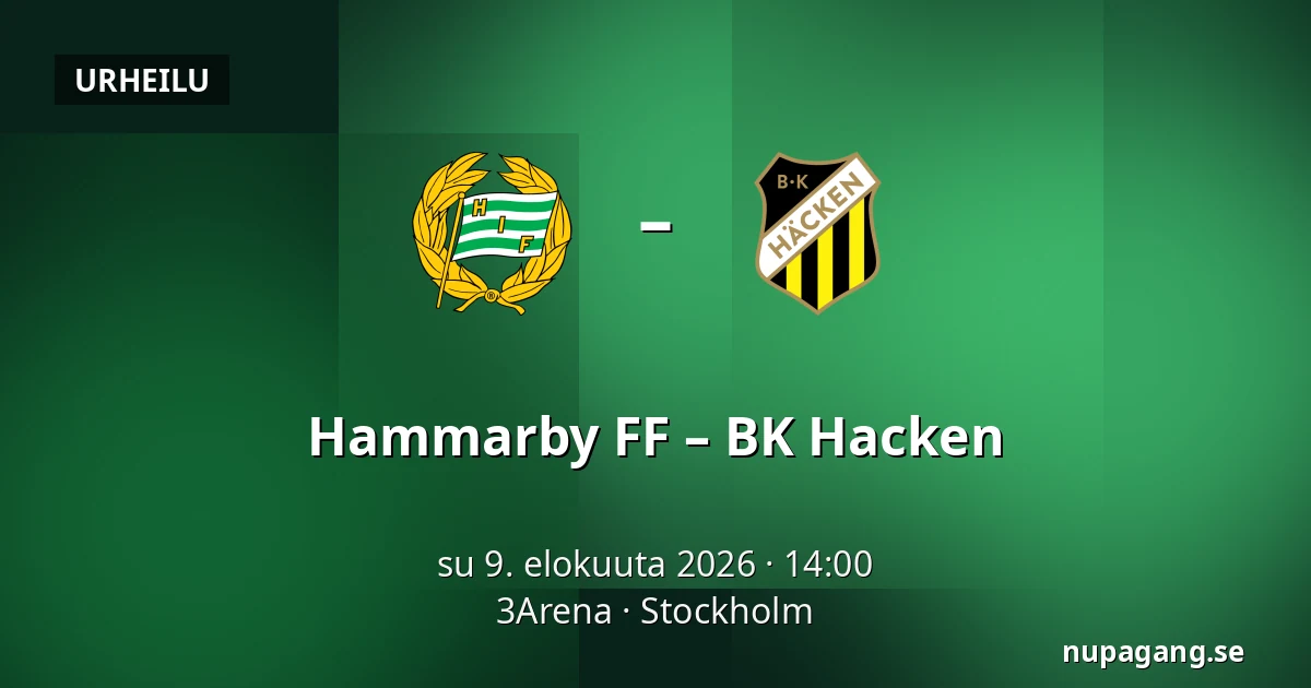 Hammarby FF – BK Hacken — 3Arena, Tukholma