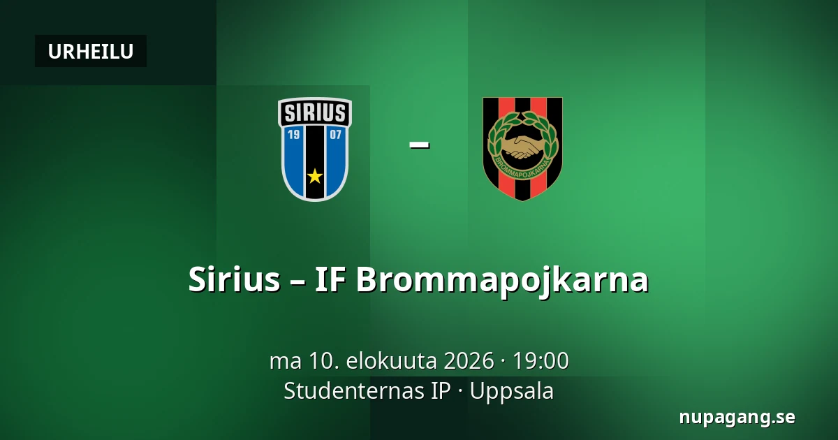 Sirius – IF Brommapojkarna — Studenternas IP, Uppsala
