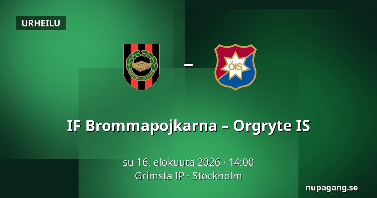 IF Brommapojkarna – Orgryte IS — Grimsta IP, Tukholma