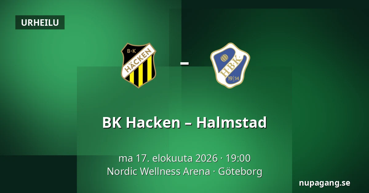 BK Hacken – Halmstad — Nordic Wellness Arena, Göteborg