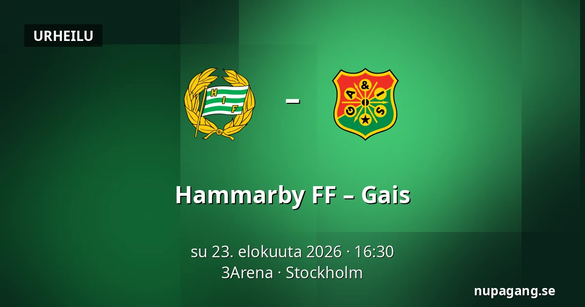 Hammarby FF – Gais — 3Arena, Tukholma