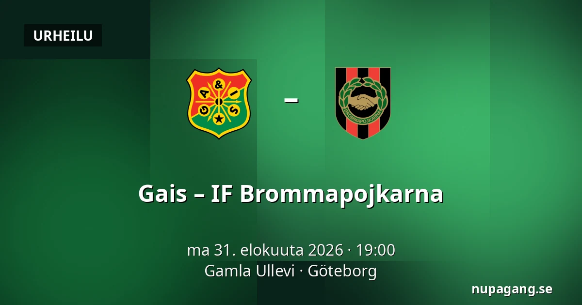 Gais – IF Brommapojkarna — Gamla Ullevi, Göteborg