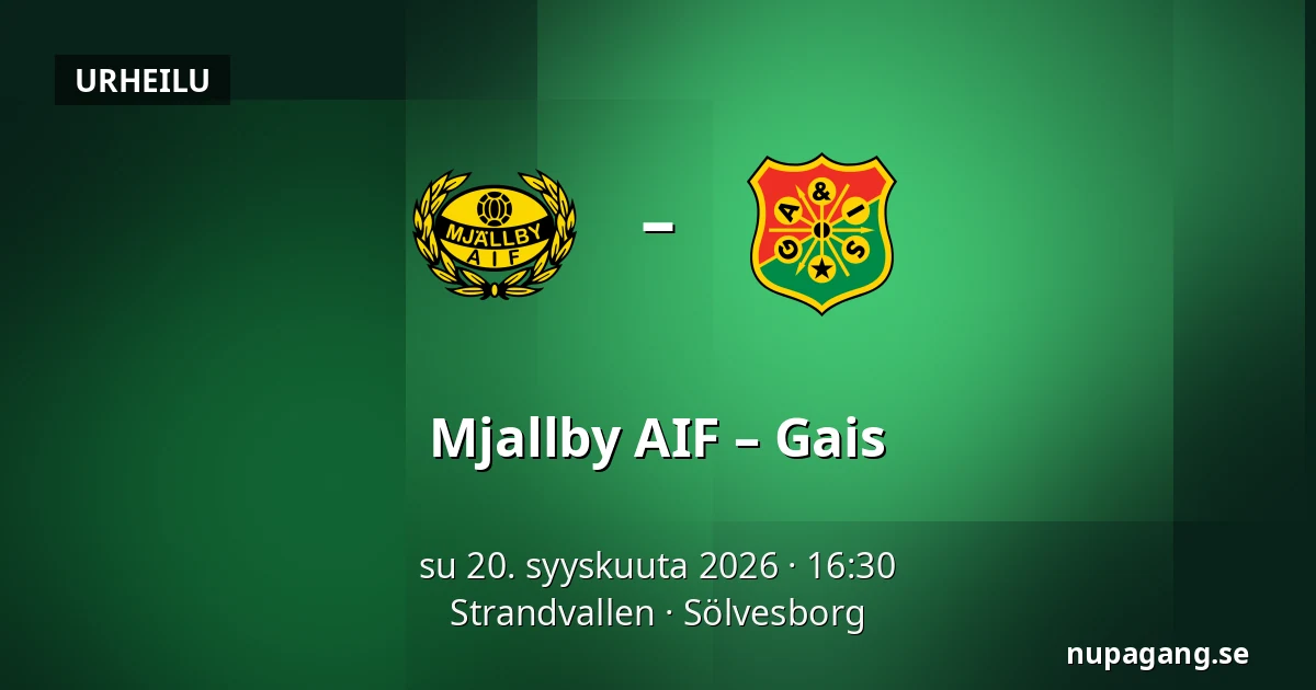 Mjallby AIF – Gais — Strandvallen, Sölvesborg