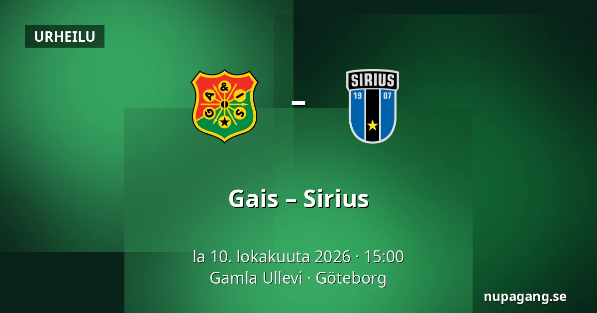 Gais – Sirius — Gamla Ullevi, Göteborg