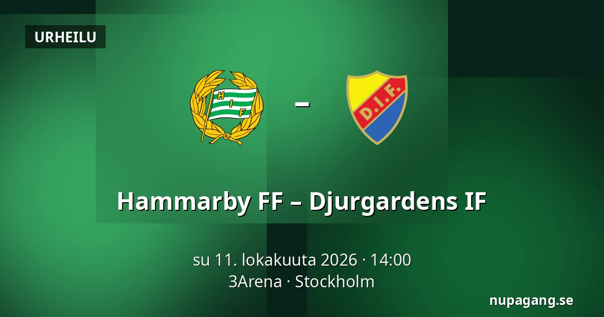 Hammarby FF – Djurgardens IF — 3Arena, Tukholma