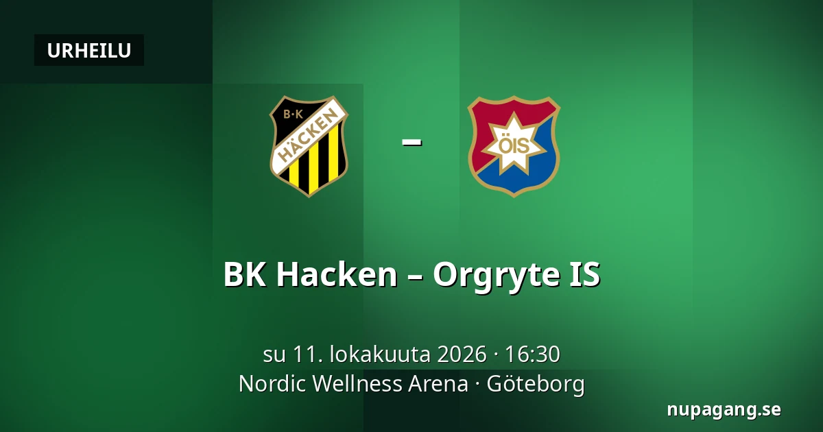BK Hacken – Orgryte IS — Nordic Wellness Arena, Göteborg