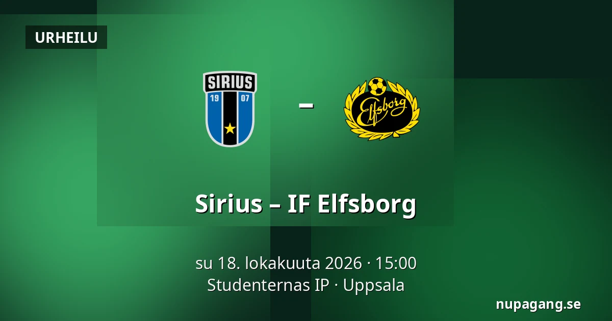Sirius – IF Elfsborg — Studenternas IP, Uppsala