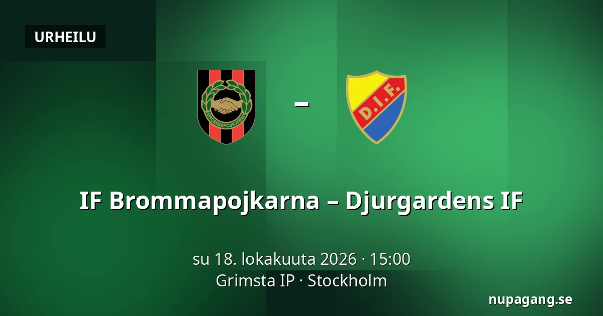 IF Brommapojkarna – Djurgardens IF — Grimsta IP, Tukholma