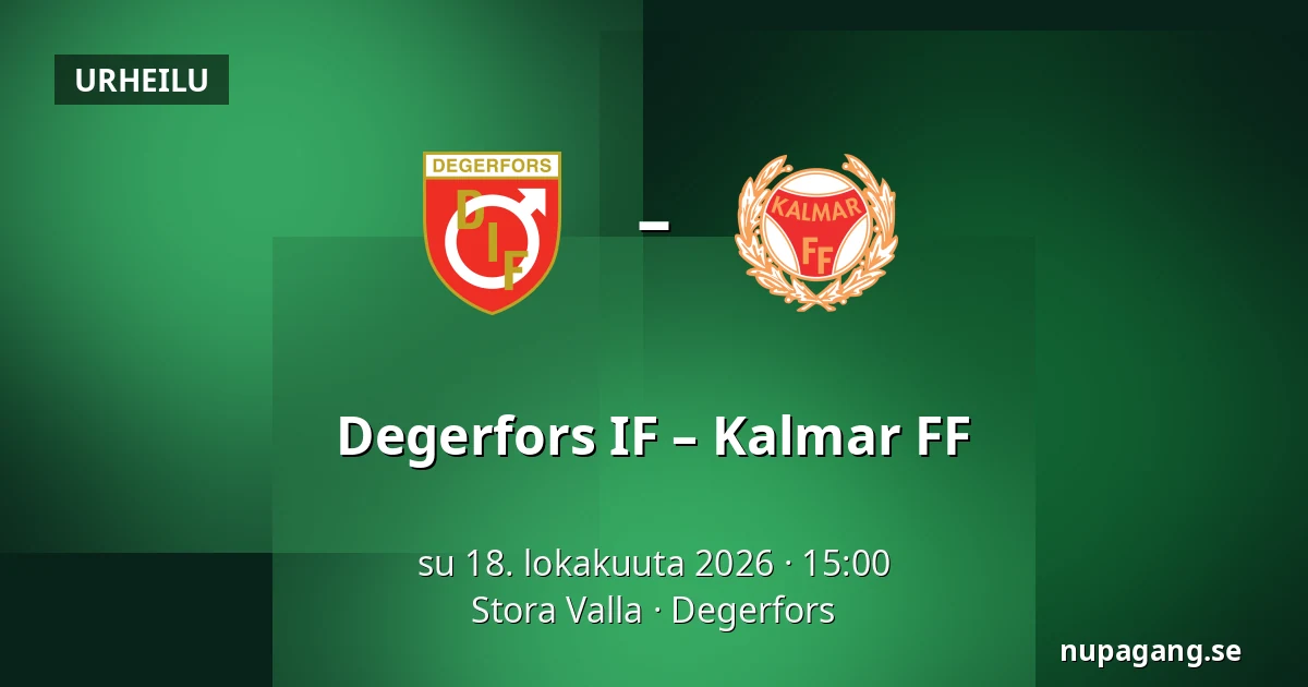 Degerfors IF – Kalmar FF — Stora Valla, Degerfors