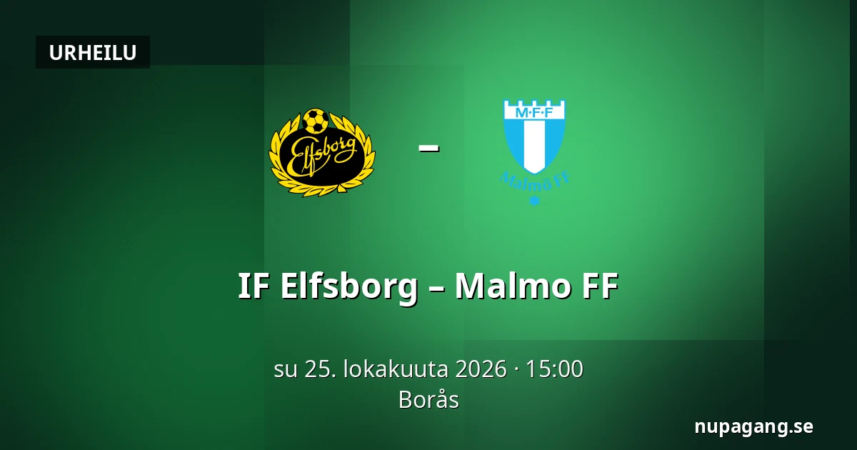 IF Elfsborg – Malmo FF — Borås