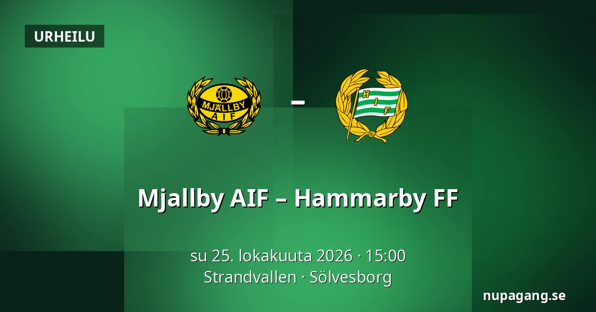 Mjallby AIF – Hammarby FF — Strandvallen, Sölvesborg