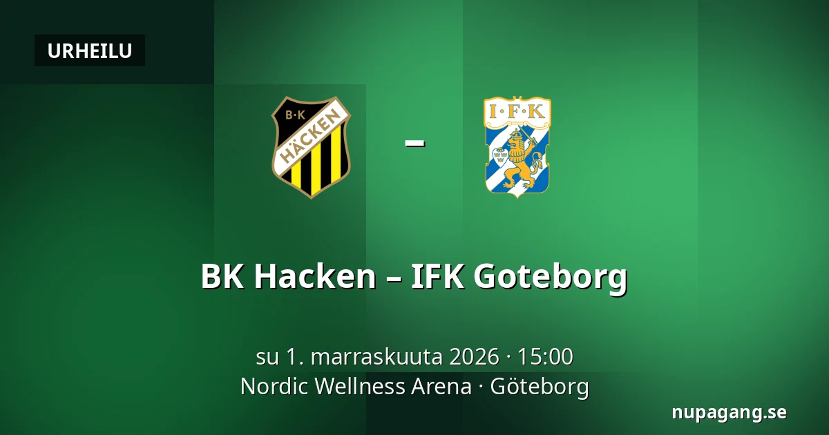 BK Hacken – IFK Goteborg — Nordic Wellness Arena, Göteborg