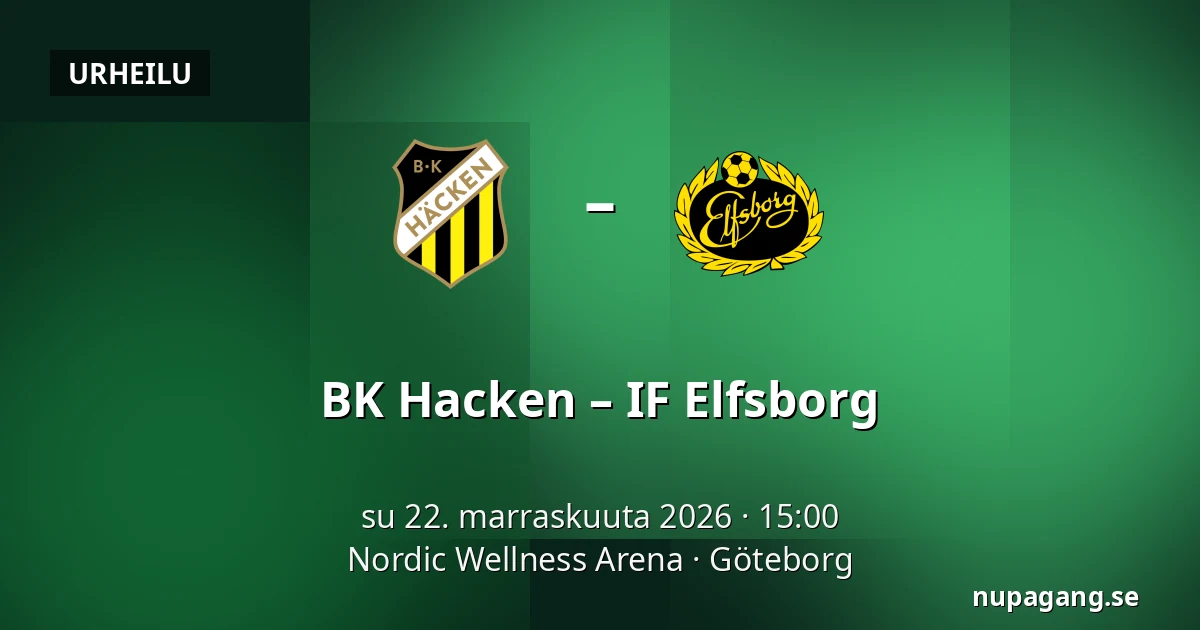 BK Hacken – IF Elfsborg — Nordic Wellness Arena, Göteborg