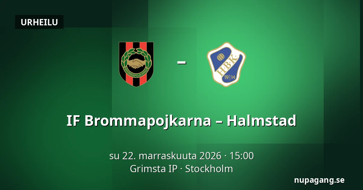 IF Brommapojkarna – Halmstad — Grimsta IP, Tukholma