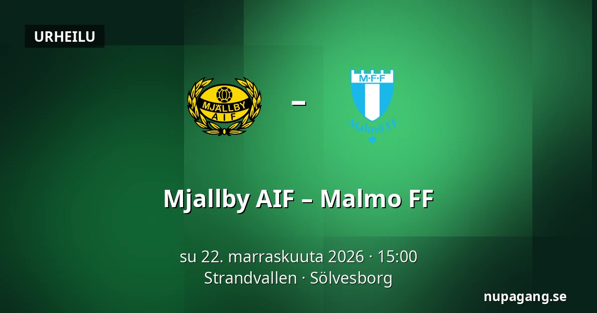 Mjallby AIF – Malmo FF — Strandvallen, Sölvesborg