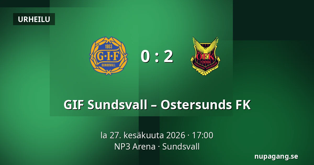 GIF Sundsvall – Ostersunds FK — NP3 Arena, Sundsvall
